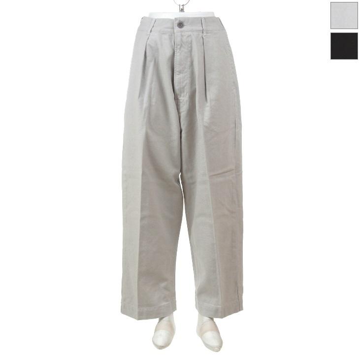 D.M.G. DMG ドミンゴ ディーエムジー レディース フレンチワーカーサージ グラントラウザーパンツ ワイドパンツ ブロカント