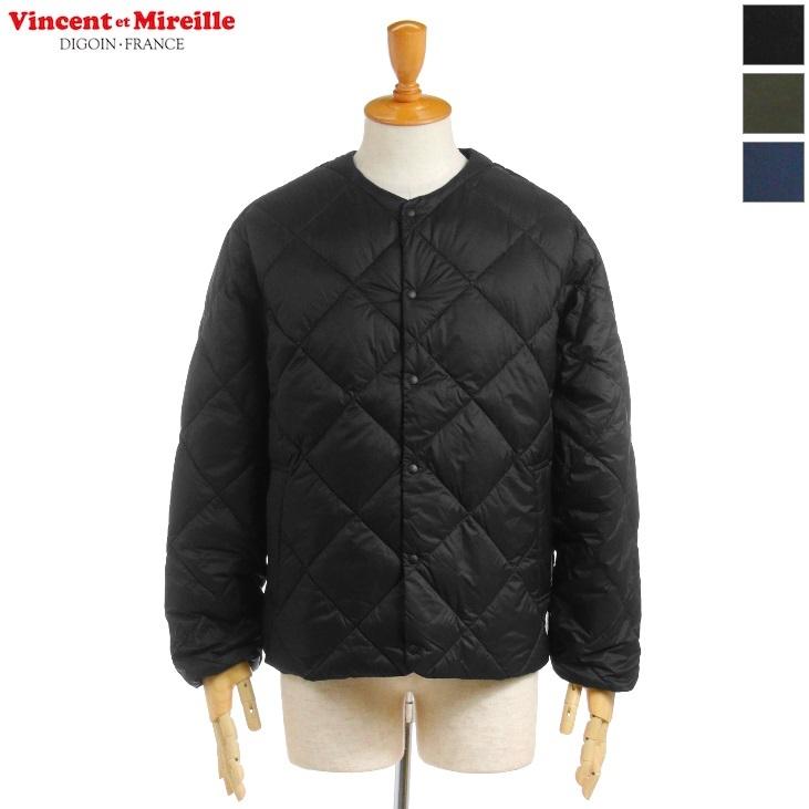 50 Off Vincent Et Mireille ヴァンソン エ ミレイユ メンズ ノーカラーフラワーダウンジャケット インナーダウンブルゾン Vm212fd 今ならほぼ即納