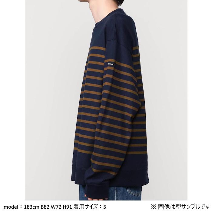 ORCIVAL オーチバル オーシバル メンズ コットン ボートネック パネルボーダー 長袖プルオーバー 長袖Tシャツ　BOAT NECK L/S RIB PULLOVER　OR-C0283 PNB｜bas-clothing｜03