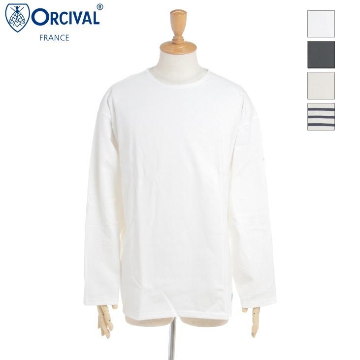 ORCIVAL オーチバル オーシバル メンズ コットンロード ルーズTシャツ 長袖オーバーサイズTシャツ　B243｜bas-clothing