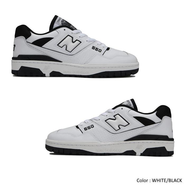 New balance ニューバランス ユニセックス バスケットボールシューズ ローカットスニーカー モノトーンカラー 靴 550 HA1 WHITE/BLACK　BB550HA1｜bas-clothing｜02