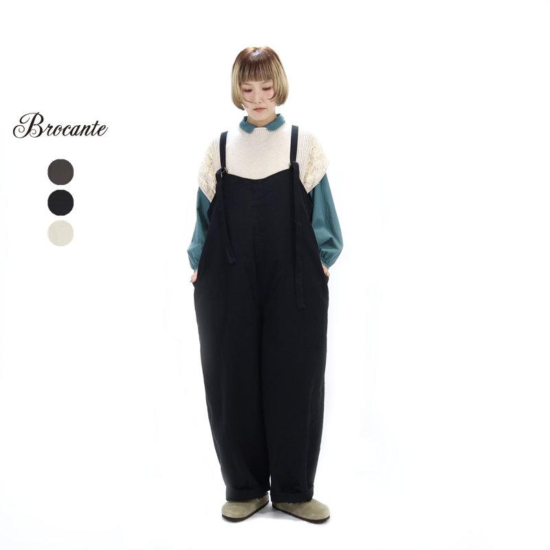 ブロカント　サロペット　ブラック ブロカント Brocante/オーバーオール/カラー サロペット パンツ/33