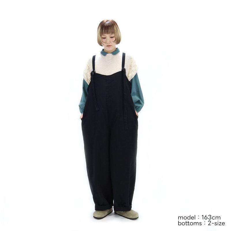ブロカント　サロペット　ブラック ブロカント Brocante/オーバーオール/カラー サロペット パンツ/33