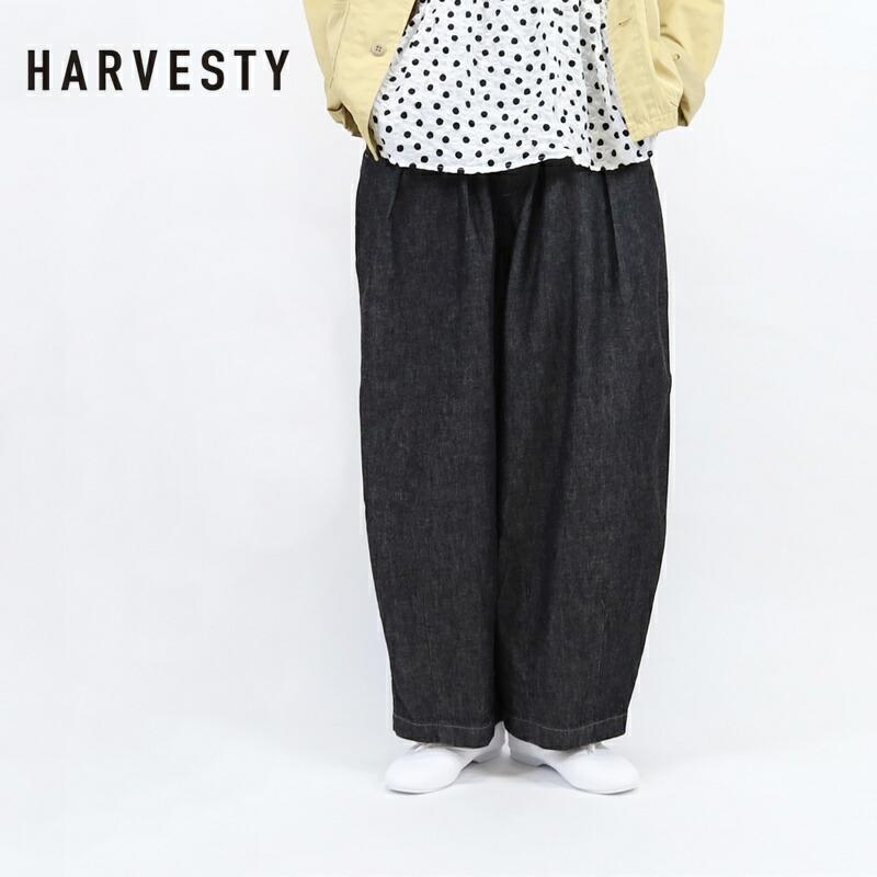 期間限定ポイント】ハーベスティ HARVESTY/ワイドパンツ/ブラック