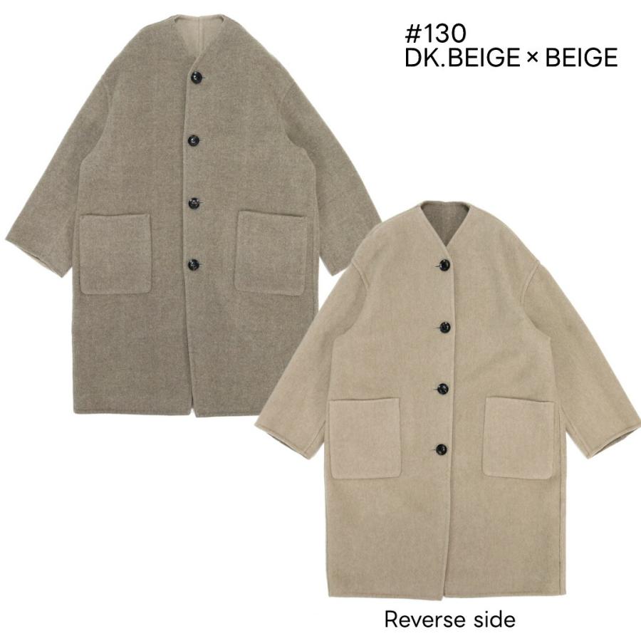 美品✩本物✩リバーシブル✩ムートンコート✩柔らか✩ツルツル革✩軽いですよ LE GLAZIK（ルグラジック） リバーシブル ノーカラーコート JL-8982