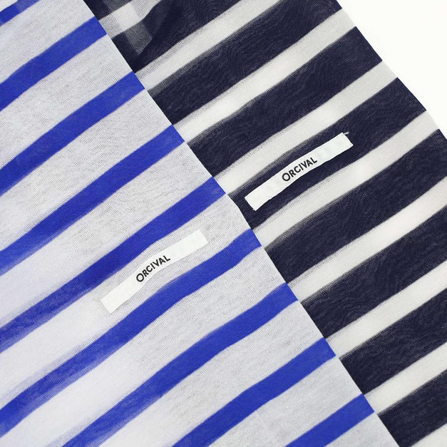オーシバル ORCIVAL/ボーダー Tシャツ/シースルー ボートネック 長袖