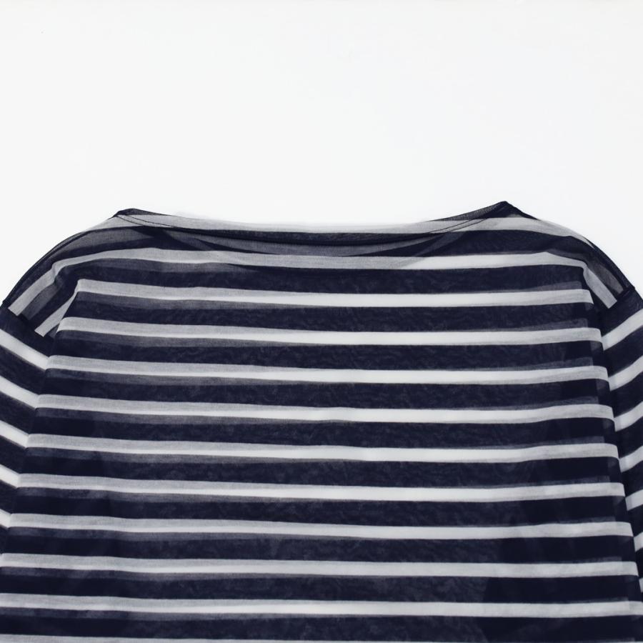 オーシバル ORCIVAL/ボーダー Tシャツ/シースルー ボートネック 長袖