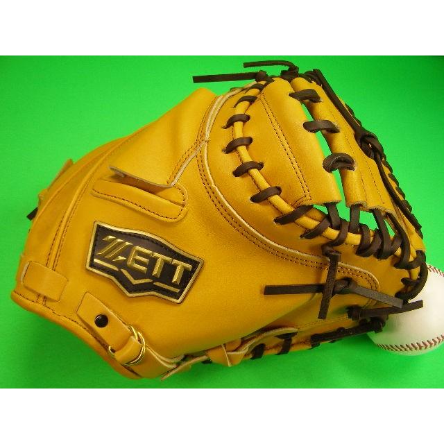 型付け無料 ゼット Zett 硬式用 キャッチャーミット タン ブラウンヒモ ミット 硬式 海外モデル キャッチャー 高校野球対応カラー 新色