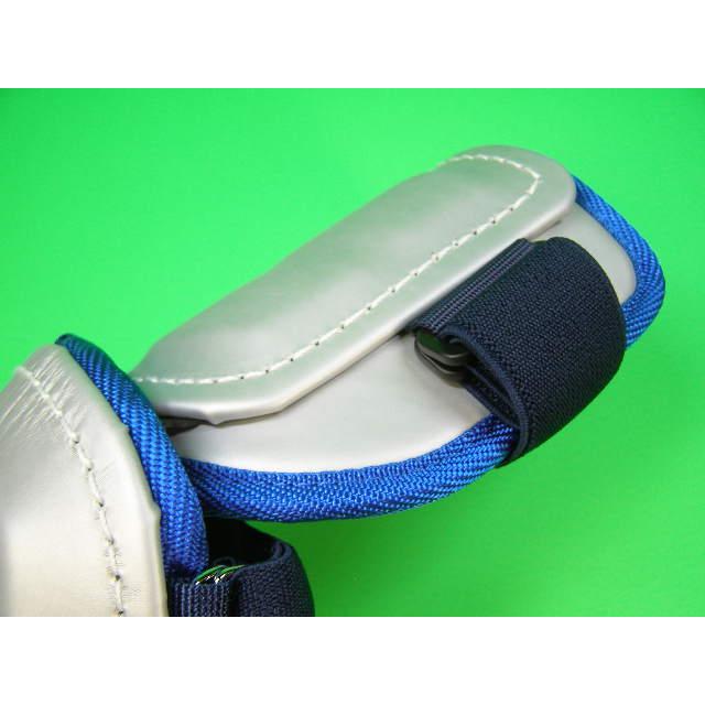 ベルガード　エルボガード BELGARD ベルガード アームガード シルバー×ブルーヘリプロ仕様