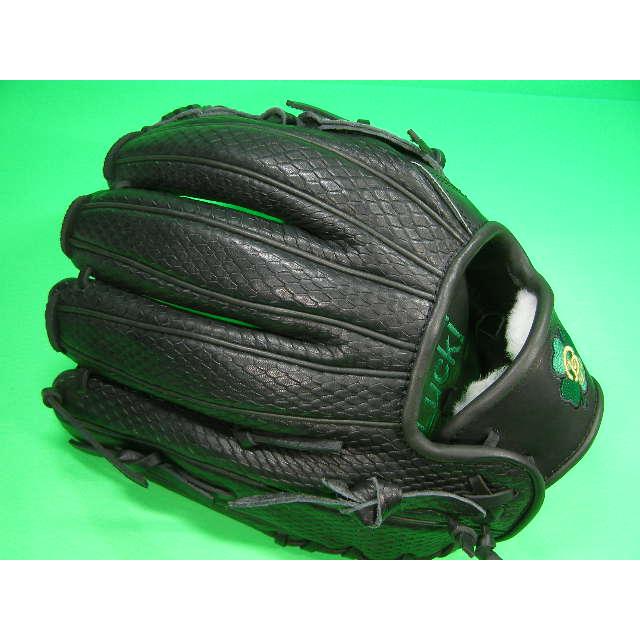 型付け加工済み ベースボールフィールド 投手・オールラウンド用 型押し革 ブラック ツーピースウェブ 硬式野球用 ソフトボール用 BASEBALL FIELD 珍しい 珍品 | BELGARD | 01