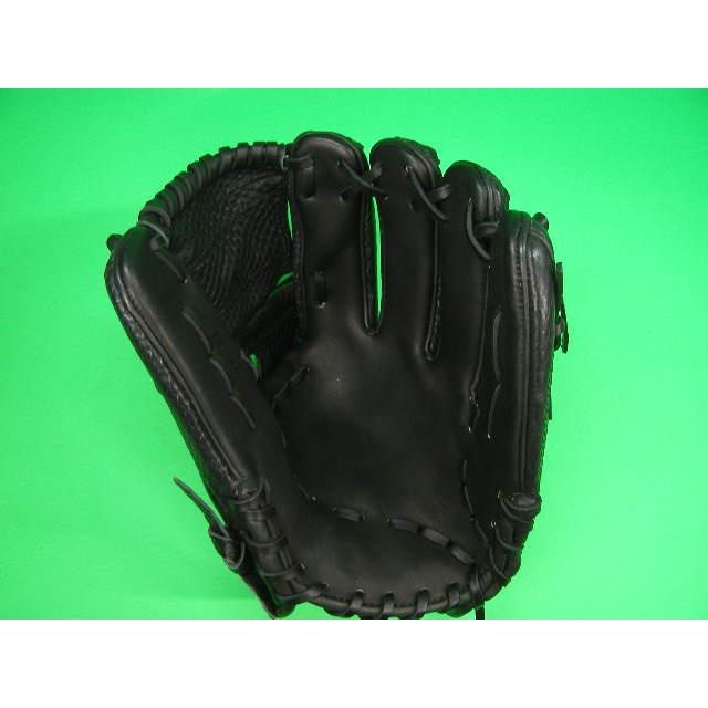 型付け加工済み ベースボールフィールド 投手・オールラウンド用 型押し革 ブラック ツーピースウェブ 硬式野球用 ソフトボール用 BASEBALL FIELD 珍しい 珍品 | BELGARD | 06