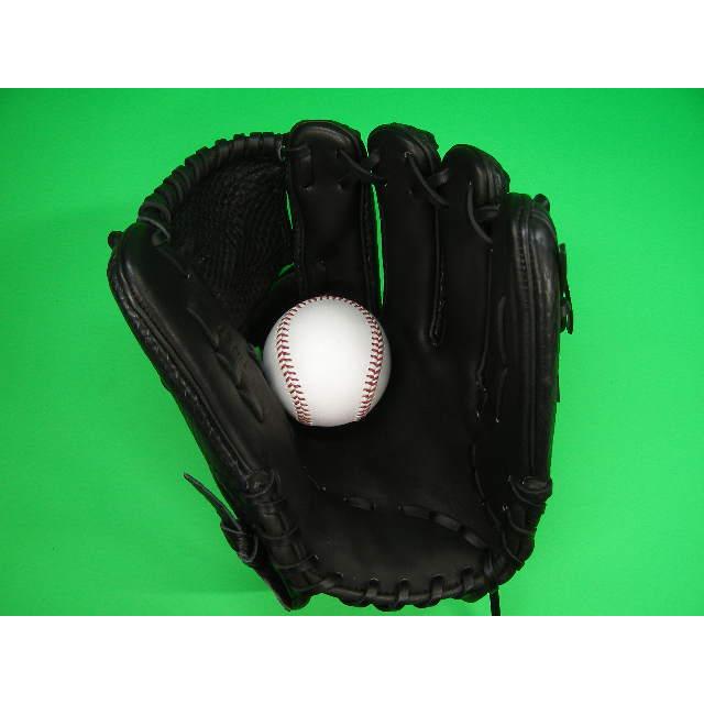 型付け加工済み ベースボールフィールド 投手・オールラウンド用 型押し革 ブラック ツーピースウェブ 硬式野球用 ソフトボール用 BASEBALL FIELD 珍しい 珍品 | BELGARD | 07