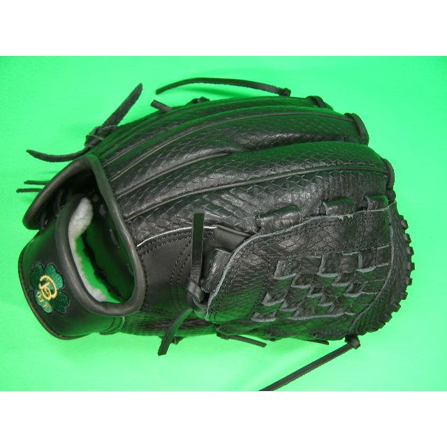 型付け加工済み ベースボールフィールド 投手・オールラウンド用 型押し革 ブラック バスケットウェブ 硬式野球用 ソフトボール用 BASEBALL FIELD 珍しい 珍品 | BELGARD | 02