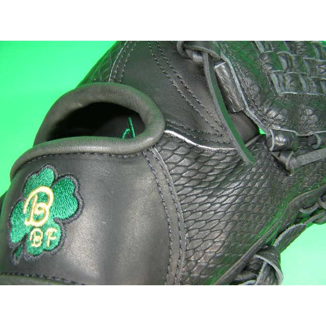 型付け加工済み ベースボールフィールド 投手・オールラウンド用 型押し革 ブラック バスケットウェブ 硬式野球用 ソフトボール用 BASEBALL FIELD 珍しい 珍品 | BELGARD | 04