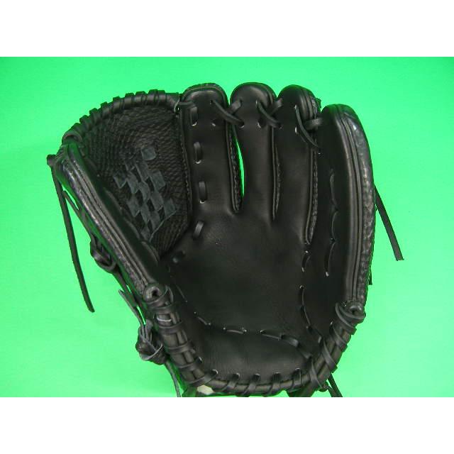 型付け加工済み ベースボールフィールド 投手・オールラウンド用 型押し革 ブラック バスケットウェブ 硬式野球用 ソフトボール用 BASEBALL FIELD 珍しい 珍品 | BELGARD | 07