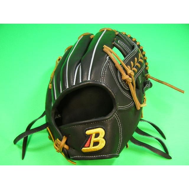 型付け無料 ベルガード BELGARD 硬式用 内野用 セカンド ショート 向け ブラック×タンヒモ Bマーク 高校野球対応カラー 学生野球 ソフトボール 内野 硬式野球用 | BELGARD | 01