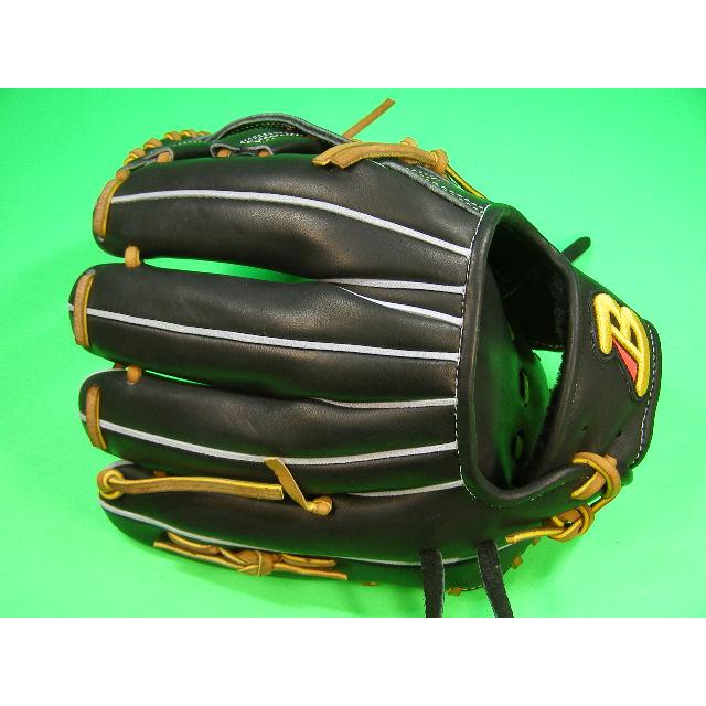 型付け無料 ベルガード BELGARD 硬式用 内野用 セカンド ショート 向け ブラック×タンヒモ Bマーク 高校野球対応カラー 学生野球 ソフトボール 内野 硬式野球用 | BELGARD | 02