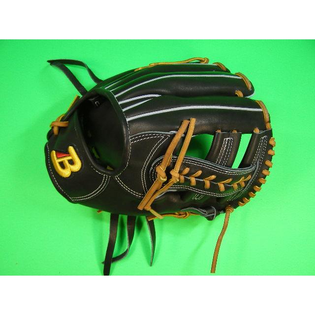 型付け無料 ベルガード BELGARD 硬式用 内野用 セカンド ショート 向け ブラック×タンヒモ Bマーク 高校野球対応カラー 学生野球 ソフトボール 内野 硬式野球用 | BELGARD | 03