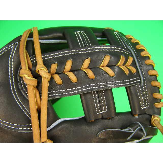 型付け無料 ベルガード BELGARD 硬式用 内野用 セカンド ショート 向け ブラック×タンヒモ Bマーク 高校野球対応カラー 学生野球 ソフトボール 内野 硬式野球用 | BELGARD | 06