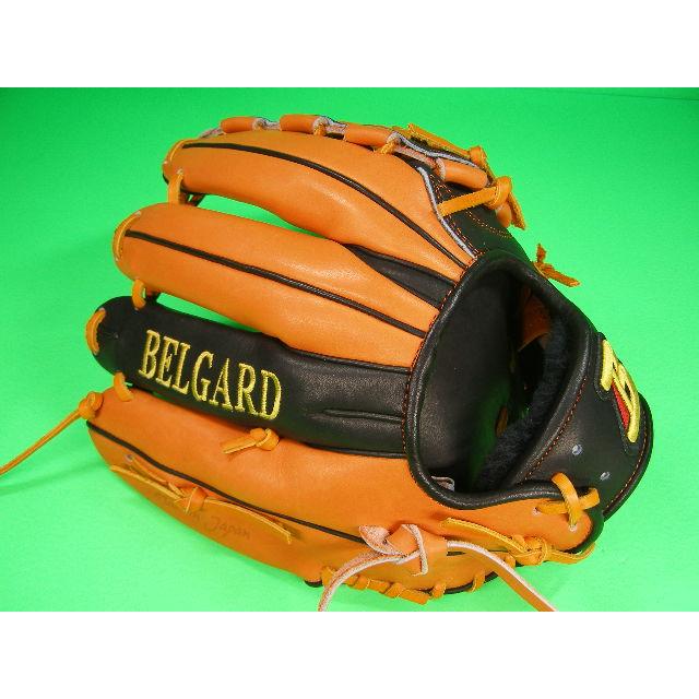 BELGARD 硬式グローブ 黒/オレンジ