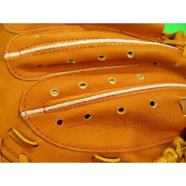 型付け無料 ベルガード BELGARD キャッチャーミット 硬軟兼用 日本製 タン×レッド糸 標準サイズ 学生野球対応カラー 硬式 軟式 キャッチャー ミット | BELGARD | 05