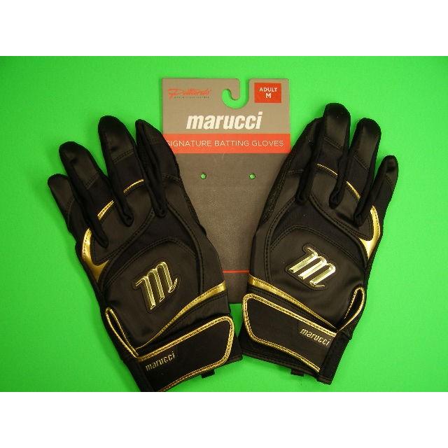 マルチ Marucci marucci Pittards Signature Series Batting Gloves ブラック×ゴールド