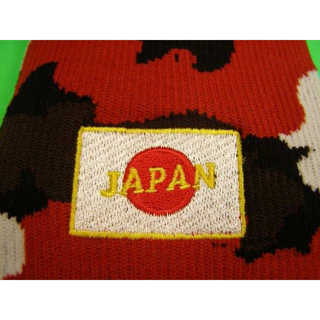 リストバンド　JAPAN　日本国旗　刺繍入り　レッド×ホワイト×ブラウン×ブラック　迷彩カラー　ジャパン | UNDER ARMOUR | 01