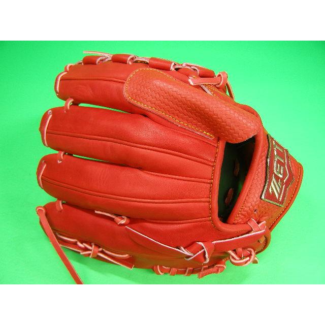 ゼット（ZETT） 型付け無料 硬式野球用 投手用 朱 オレンジ 高校野球