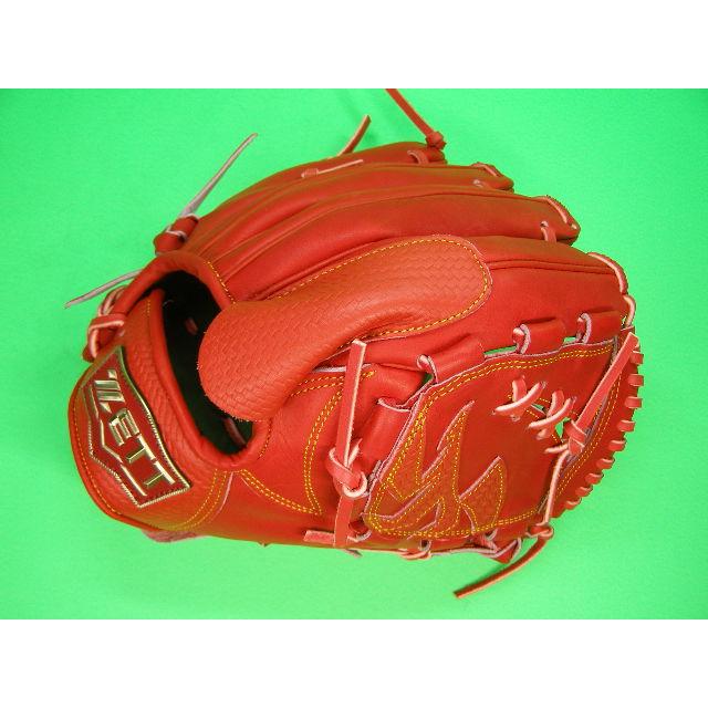 ゼット（ZETT） 型付け済み 硬式野球用 投手用 朱 オレンジ 高校野球