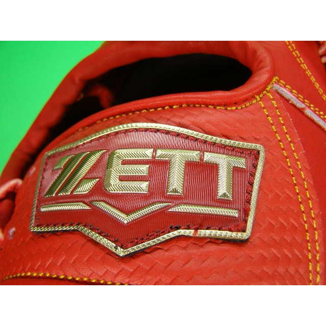 ZETT オレンジ 硬式グローブ 投手用 ピッチャー ゼット（ZETT） 型付け済み 硬式野球用 投手用 朱 オレンジ 高校野球