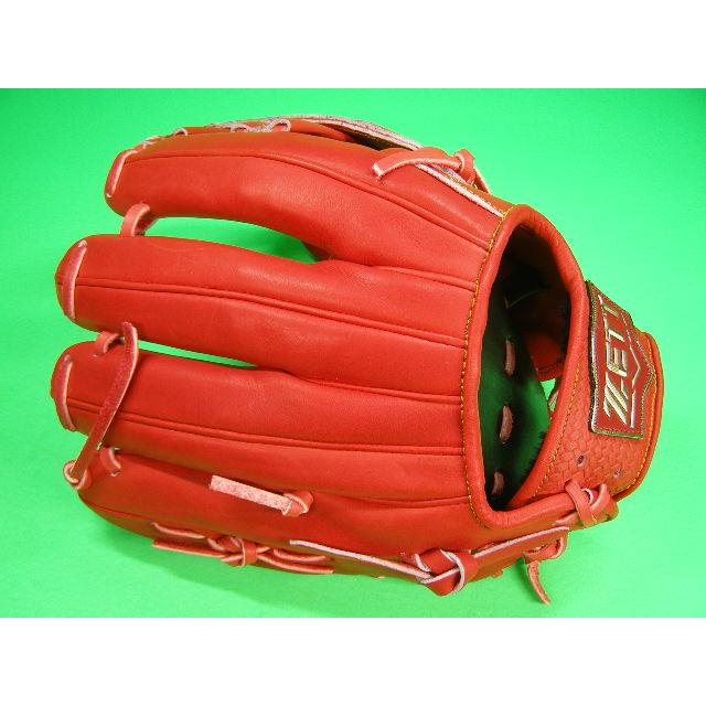 ゼット（ZETT） 型付け無料 硬式野球用 内野用 オレンジ 高校野球対応