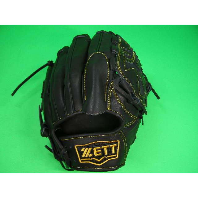 送料無料 ZETT ピッチャー 硬式 グローブ 海外モデル ゼット（ZETT） 型付け無料 硬式野球用 投手用 右投げ用 ブラック