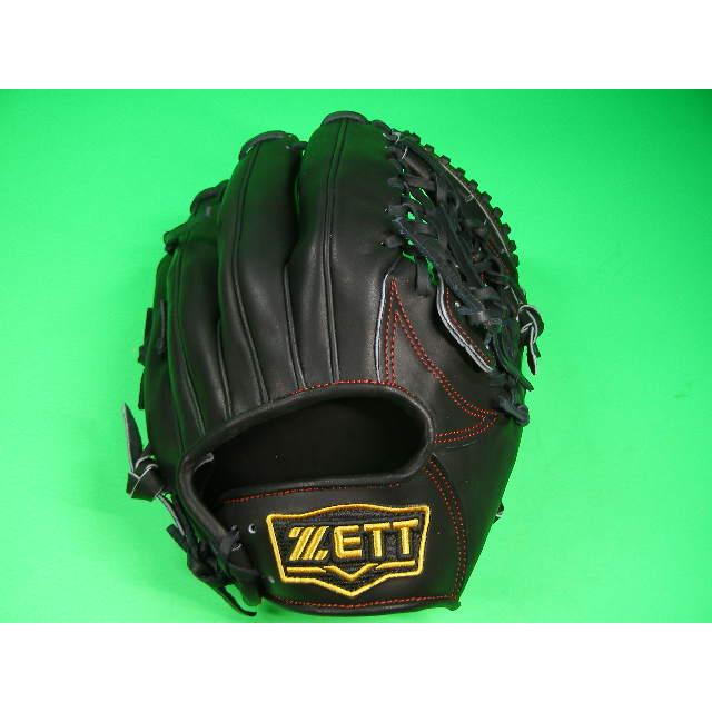 型付け無料 ゼット ZETT 硬式野球用 オールラウンド用 ブラック  高校野球対応 海外モデル 硬式用 内野用 オールラウンド 右投げ用 硬式グローブ 野球グローブ_1