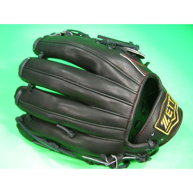 型付け無料 ゼット ZETT 硬式野球用 オールラウンド用 ブラック  高校野球対応 海外モデル 硬式用 内野用 オールラウンド 右投げ用 硬式グローブ 野球グローブ_2
