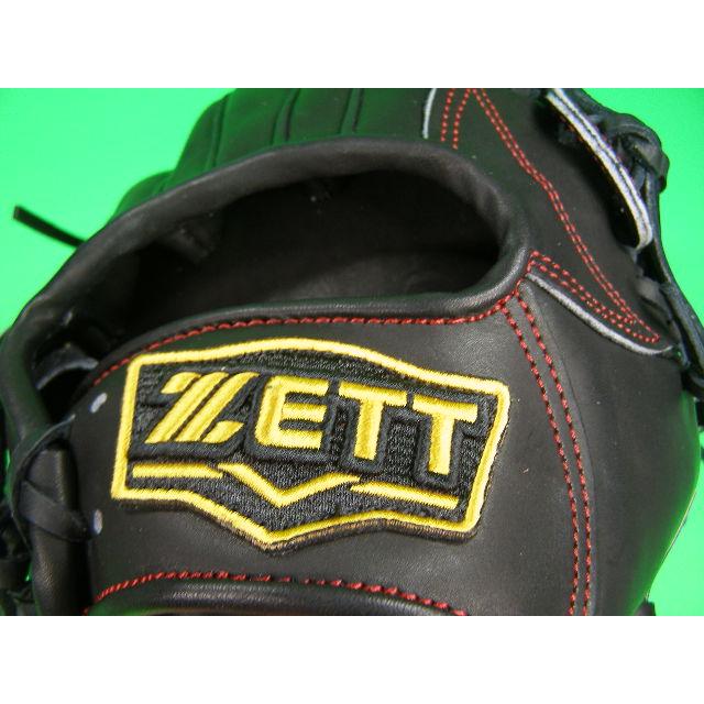 型付け無料 ゼット ZETT 硬式野球用 オールラウンド用 ブラック  高校野球対応 海外モデル 硬式用 内野用 オールラウンド 右投げ用 硬式グローブ 野球グローブ_4