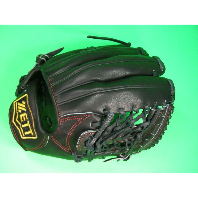 型付け無料 ゼット ZETT 硬式野球用 オールラウンド用 ブラック  高校野球対応 海外モデル 硬式用 内野用 オールラウンド 右投げ用 硬式グローブ 野球グローブ_3