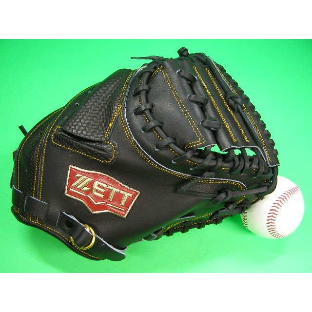 ヤ*ー様 【新品未使用】ZETT 硬式用キャッチャーミット黒ブラック ゼット（ZETT） 型付け無料 硬式用 キャッチャーミット ブラック 高校