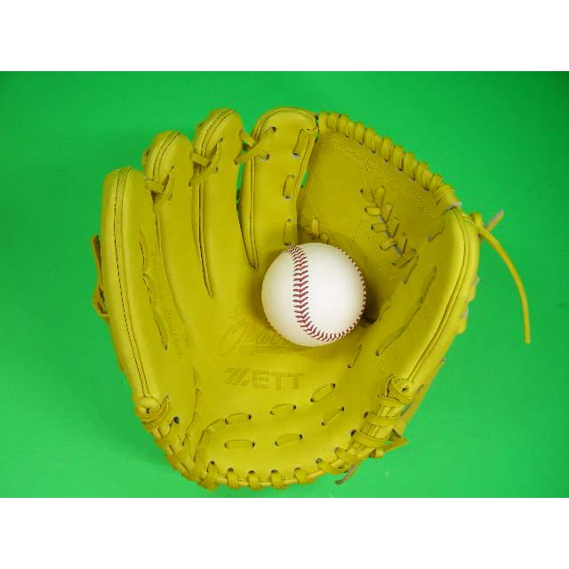 ゼット（ZETT） 型付け無料 硬式野球用 投手用 左投げ用 イエロー 野球