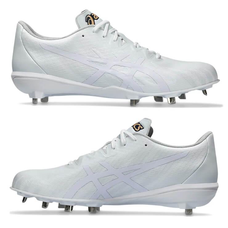 ASICS アシックス 野球 白スパイク 金具スパイク ゴールド ASICS アシックス 野球 白スパイク 金具スパイク ゴールド