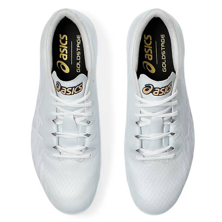 ASICS アシックス 野球 白スパイク 金具スパイク ゴールド ASICS アシックス 野球 白スパイク 金具スパイク ゴールド