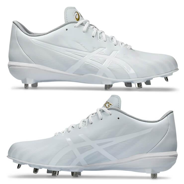 ASICS アシックス 野球 白スパイク 金具スパイク ゴールド ASICS アシックス 野球 白スパイク 金具スパイク ゴールド