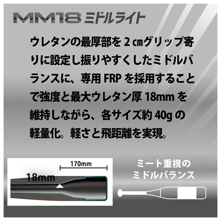 SSK 一般軟式 バット MM18 ミドルライトバランス SBB4023MDL エスエスケイ ssk23ss｜baseballparkstandin｜05