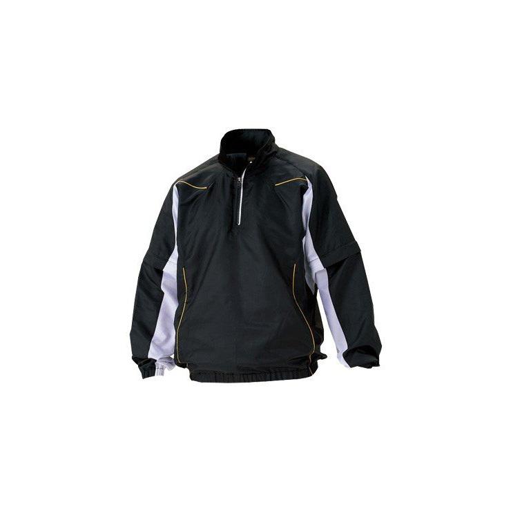 ゼット(ZETT)野球 2WAYハーフジップジャンパー 防寒用 ブラックXホワイト(1911) M BOV515 ゼット（ZETT） ZETT 2ウェイハーフジップジャンパー BOV515 : STAND