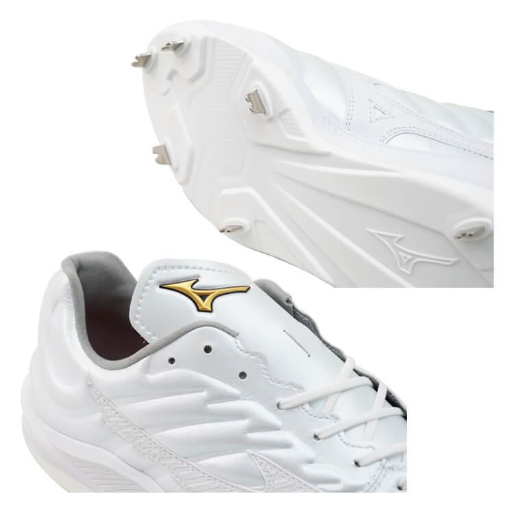 Mizuno Pro ミズノプロ 野球 厚底 白スパイク クッションレボ Mizuno Pro ミズノプロ 野球 厚底 白スパイク クッションレボ