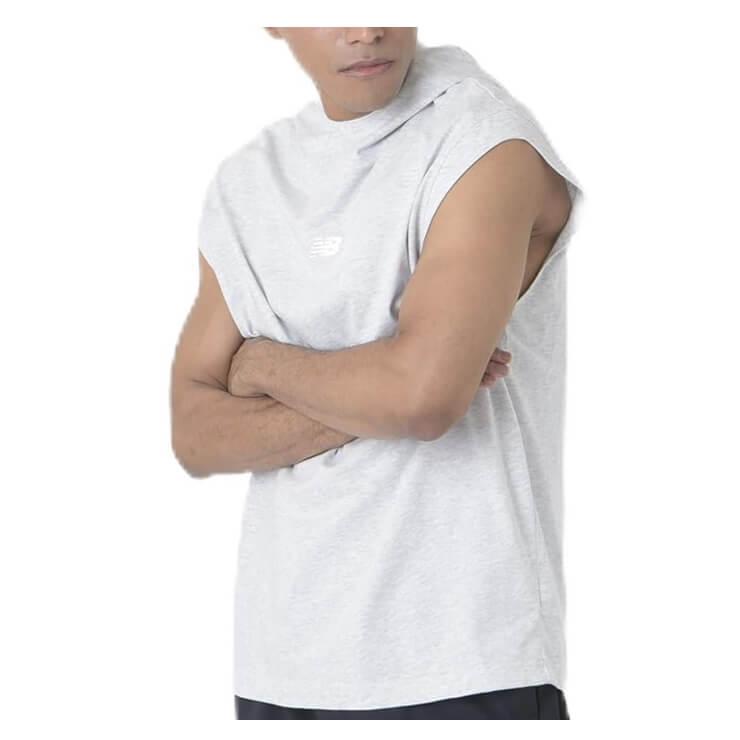 New Balance（ニューバランス）スリーブレスライトウェイトフーディ（MT41706）野球 ノースリーブ フードあり パーカー メンズ New Balance（ニューバランス） 野球 ノースリーブ パーカー プル