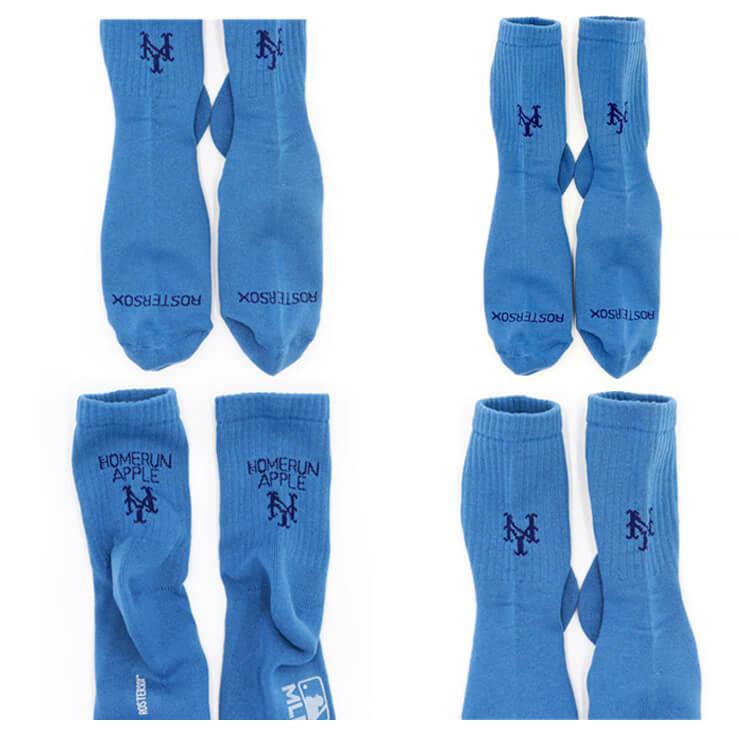 MLB×ROSTER SOX ロスターソックス MLB LOGO SOCKS クルーソックス 1足