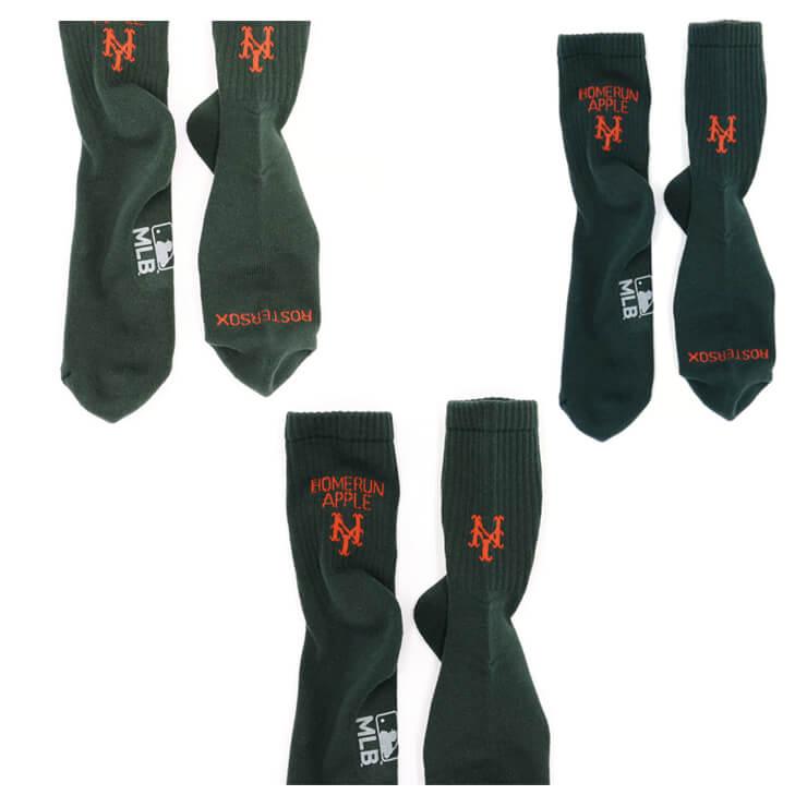 MLB×ROSTER SOX ロスターソックス MLB LOGO SOCKS クルーソックス 1足