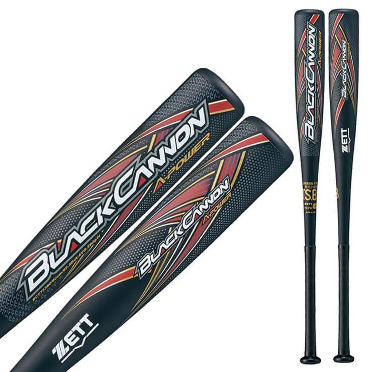 ゼット 少年軟式 バット ブラックキャノン A-POWER トップバランス 76cm 580g 78cm 590g 80cm 600g 少年野球 BCT373 ZETT｜baseballparkstandin｜02