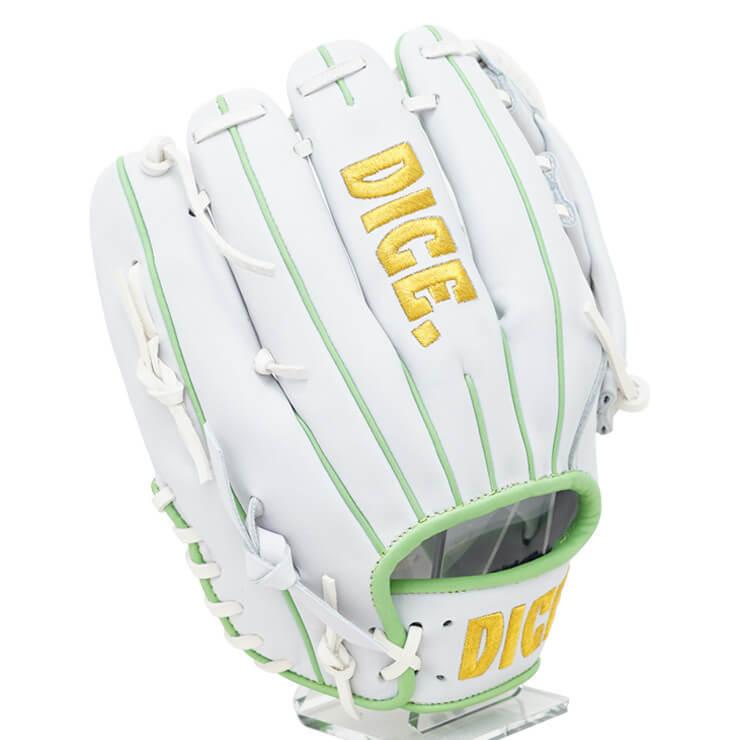DICE. ダイス 軟式 グローブ グラブ 内野手用 右投げ用 DICE.-9 池永大輔商店 軟式グローブ 白 一般 草野球 珍しい DICE 右投げ用