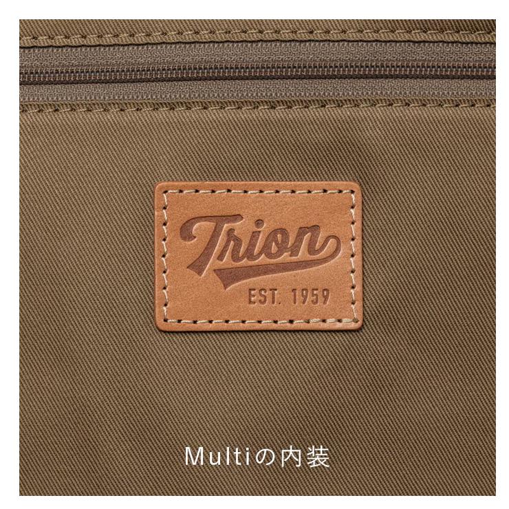 TRION（トライオン） 牛革 トートバッグ グラブレザー 横型 マルチ